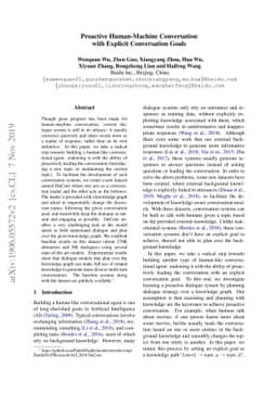 Proactive Human-Machine Conversation with Explicit Conversation Goals