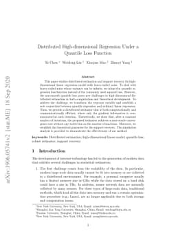 Distributed High-dimensional Regression Under a Quantile Loss Function