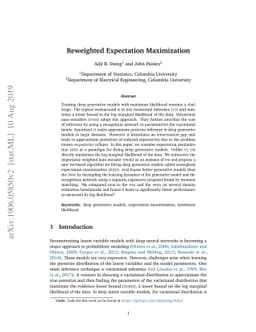 Reweighted Expectation Maximization