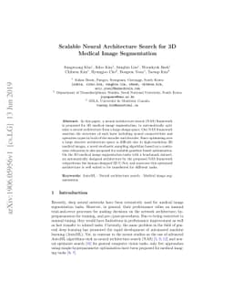 Scalable Neural Architecture Search for 3D Medical Image Segmentation