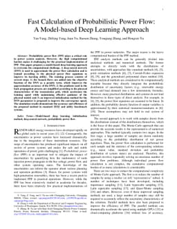 Fast Calculation of Probabilistic Power Flow: A Model-based Deep
  Learning Approach