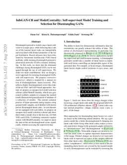InfoGAN-CR and ModelCentrality: Self-supervised Model Training and
  Selection for Disentangling GANs