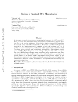 Stochastic Proximal AUC Maximization