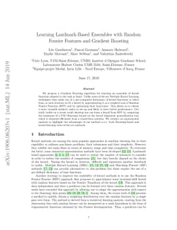 Learning Landmark-Based Ensembles with Random Fourier Features and
  Gradient Boosting