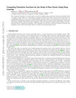 Computing Committor Functions for the Study of Rare Events Using Deep
  Learning