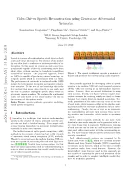 Video-Driven Speech Reconstruction using Generative Adversarial Networks