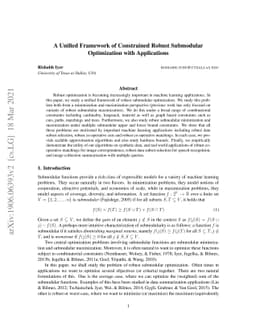 A Unified Framework of Constrained Robust Submodular Optimization with
  Applications