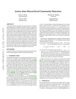 Linear-time Hierarchical Community Detection
