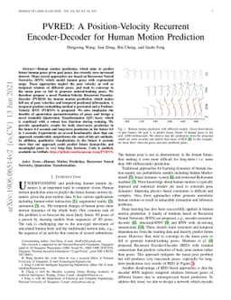 PVRED: A Position-Velocity Recurrent Encoder-Decoder for Human Motion
  Prediction