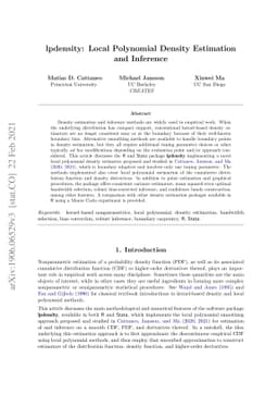 lpdensity: Local Polynomial Density Estimation and Inference