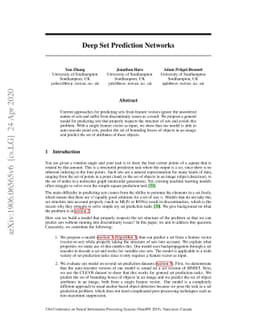Deep Set Prediction Networks