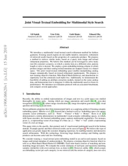 Joint Visual-Textual Embedding for Multimodal Style Search