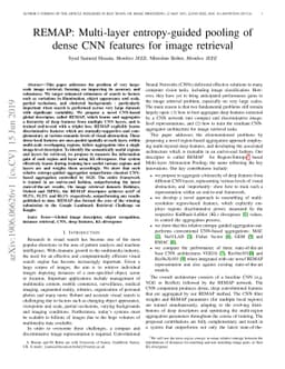 REMAP: Multi-layer entropy-guided pooling of dense CNN features for
  image retrieval