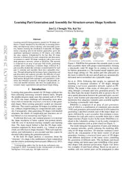 Learning Part Generation and Assembly for Structure-aware Shape
  Synthesis