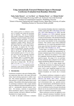 Using Automatically Extracted Minimum Spans to Disentangle Coreference
  Evaluation from Boundary Detection