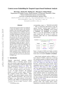 Context-aware Embedding for Targeted Aspect-based Sentiment Analysis