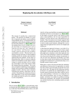 Replacing the do-calculus with Bayes rule