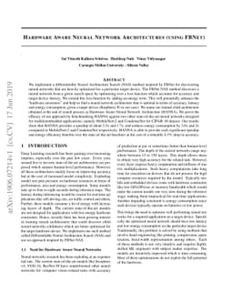 Hardware Aware Neural Network Architectures using FbNet
