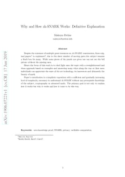 Why and How zk-SNARK Works