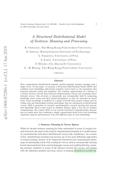 A Structured Distributional Model of Sentence Meaning and Processing