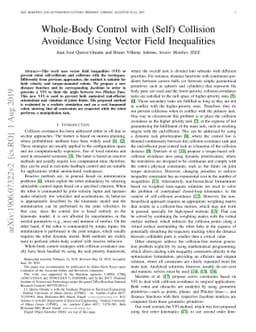 Whole-Body Control with (Self) Collision Avoidance using Vector Field
  Inequalities