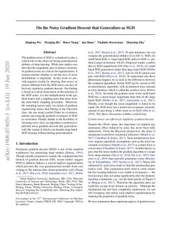 On the Noisy Gradient Descent that Generalizes as SGD