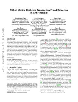 TitAnt: Online Real-time Transaction Fraud Detection in Ant Financial