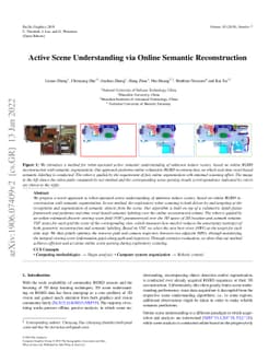 Active Scene Understanding via Online Semantic Reconstruction