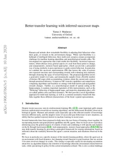 Better transfer learning with inferred successor maps