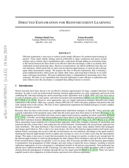 Directed Exploration for Reinforcement Learning