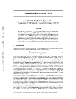 Kernel quadrature with DPPs