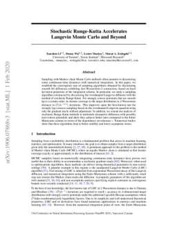 Stochastic Runge-Kutta Accelerates Langevin Monte Carlo and Beyond