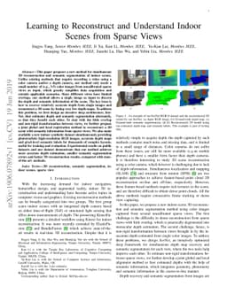 Learning to Reconstruct and Understand Indoor Scenes from Sparse Views