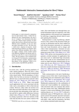 Multimodal Abstractive Summarization for How2 Videos
