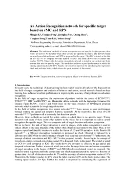 An Action Recognition network for specific target based on rMC and RPN