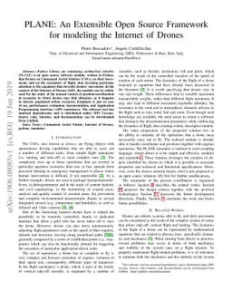PLANE: An Extensible Open Source Framework for modeling the Internet of
  Drones