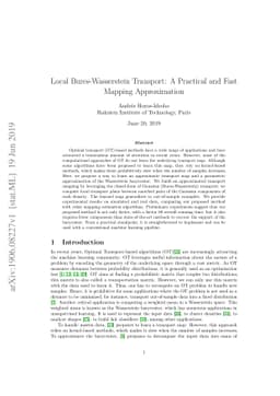 Local Bures-Wasserstein Transport: A Practical and Fast Mapping
  Approximation