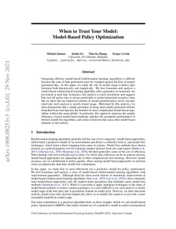 When to Trust Your Model: Model-Based Policy Optimization