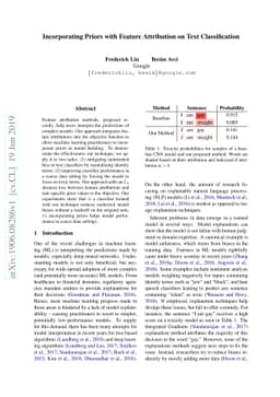 Incorporating Priors with Feature Attribution on Text Classification