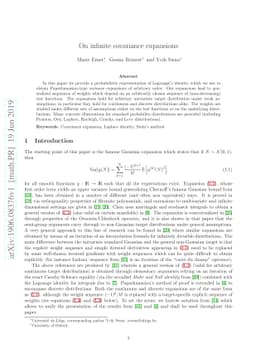 On infinite covariance expansions