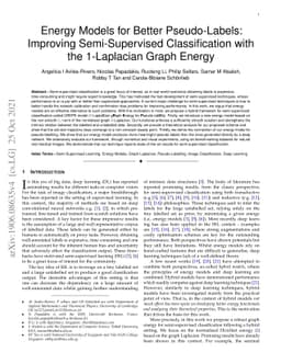 Energy Models for Better Pseudo-Labels: Improving Semi-Supervised
  Classification with the 1-Laplacian Graph Energy
