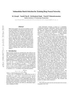 Submodular Batch Selection for Training Deep Neural Networks