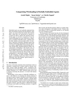 Categorizing Wireheading in Partially Embedded Agents
