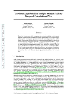 Universal Approximation of Input-Output Maps by Temporal Convolutional
  Nets