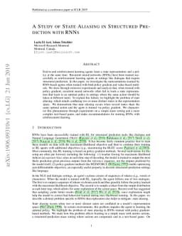 A Study of State Aliasing in Structured Prediction with RNNs