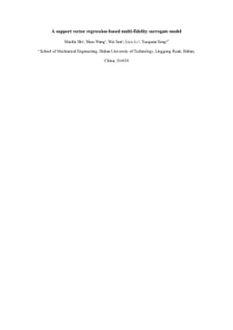 A support vector regression-based multi-fidelity surrogate model