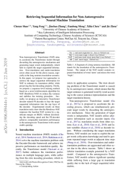 Retrieving Sequential Information for Non-Autoregressive Neural Machine
  Translation