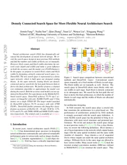 Densely Connected Search Space for More Flexible Neural Architecture
  Search