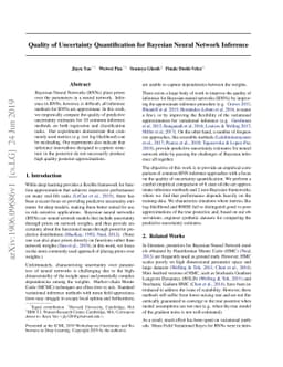 Quality of Uncertainty Quantification for Bayesian Neural Network
  Inference