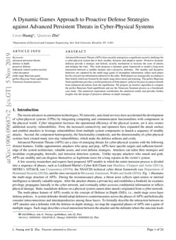 A Dynamic Games Approach to Proactive Defense Strategies against
  Advanced Persistent Threats in Cyber-Physical Systems